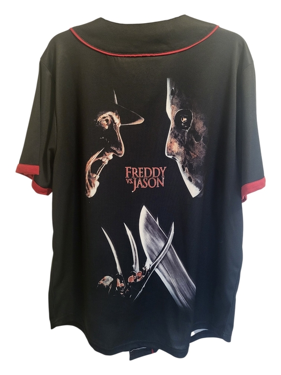 None Other - Freddy vs Jason Black Graphic Short-Sleeve Shirt